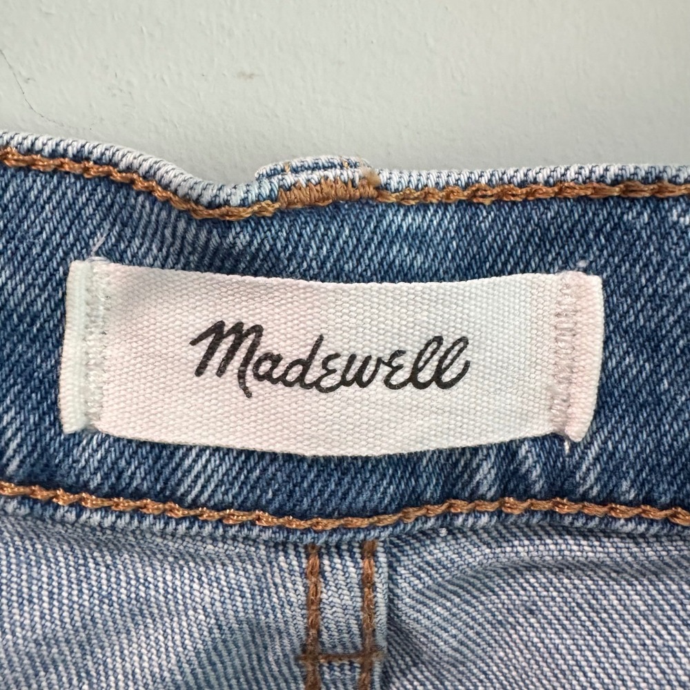 Madewell The Perfect Vintage Wide-Leg Crop Jeans Blue Wash Size 29 - Picture 5 of 11